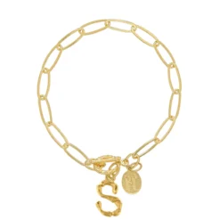 Bamboo Initial Bracelet