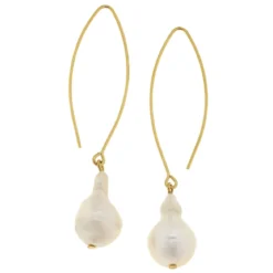 Baroque Pearl Threader Earrings