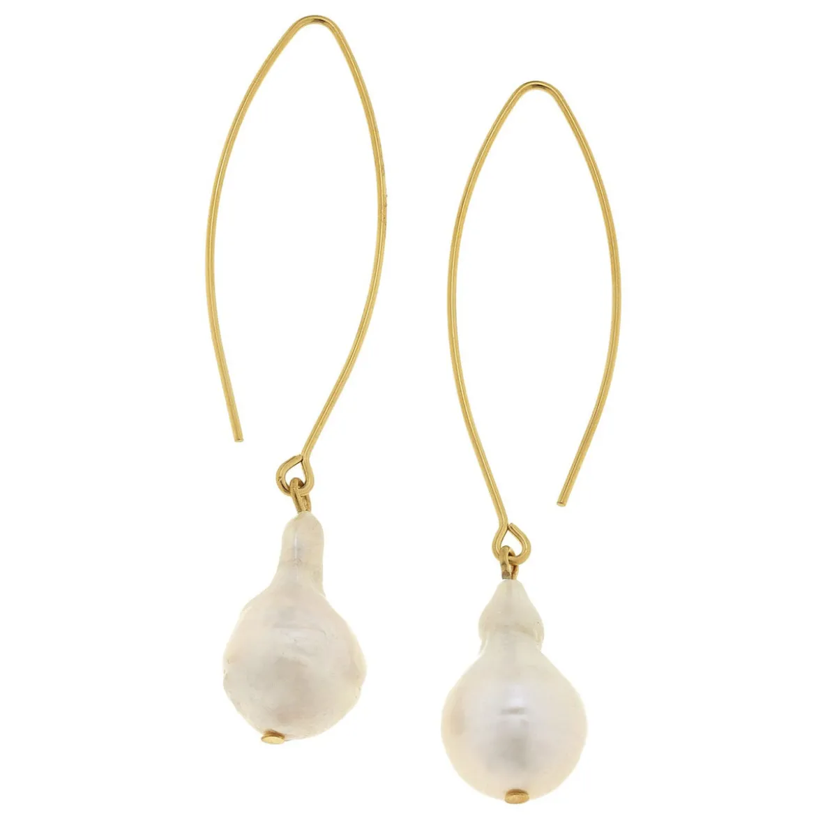 Baroque Pearl Threader Earrings