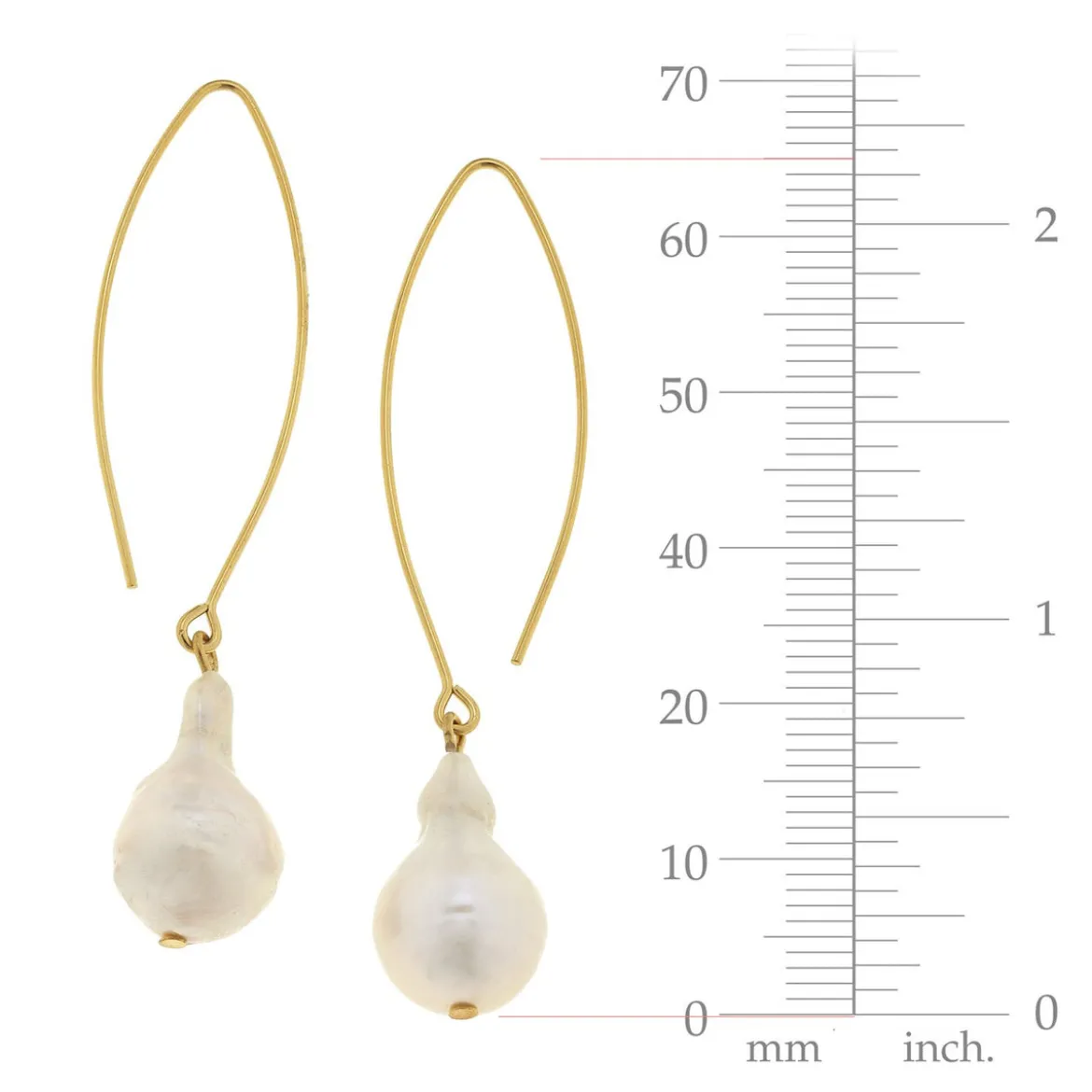Baroque Pearl Threader Earrings