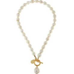 Baroque Pearl Toggle Pearl Necklace