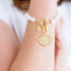 Bee Intaglio Pearl Bracelet