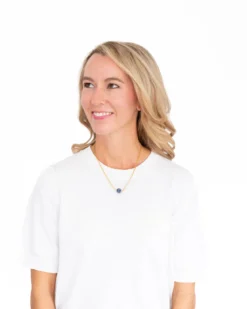 Blue & White Allie Bead Necklace