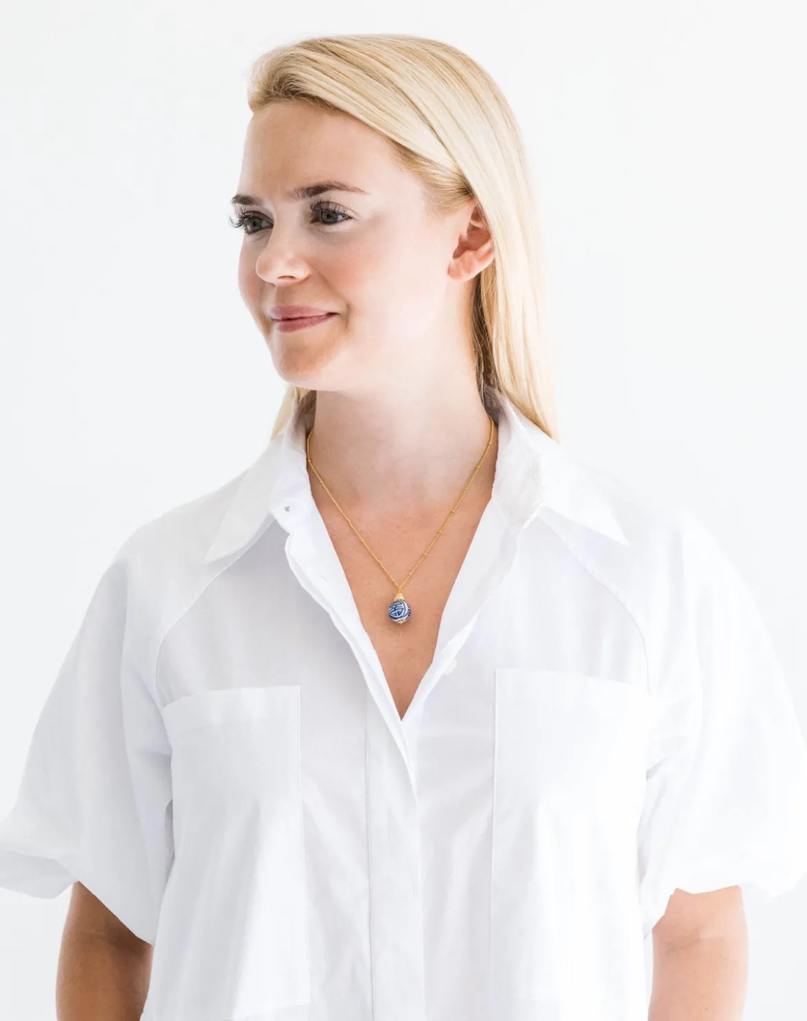 Blue & White Dainty Necklace