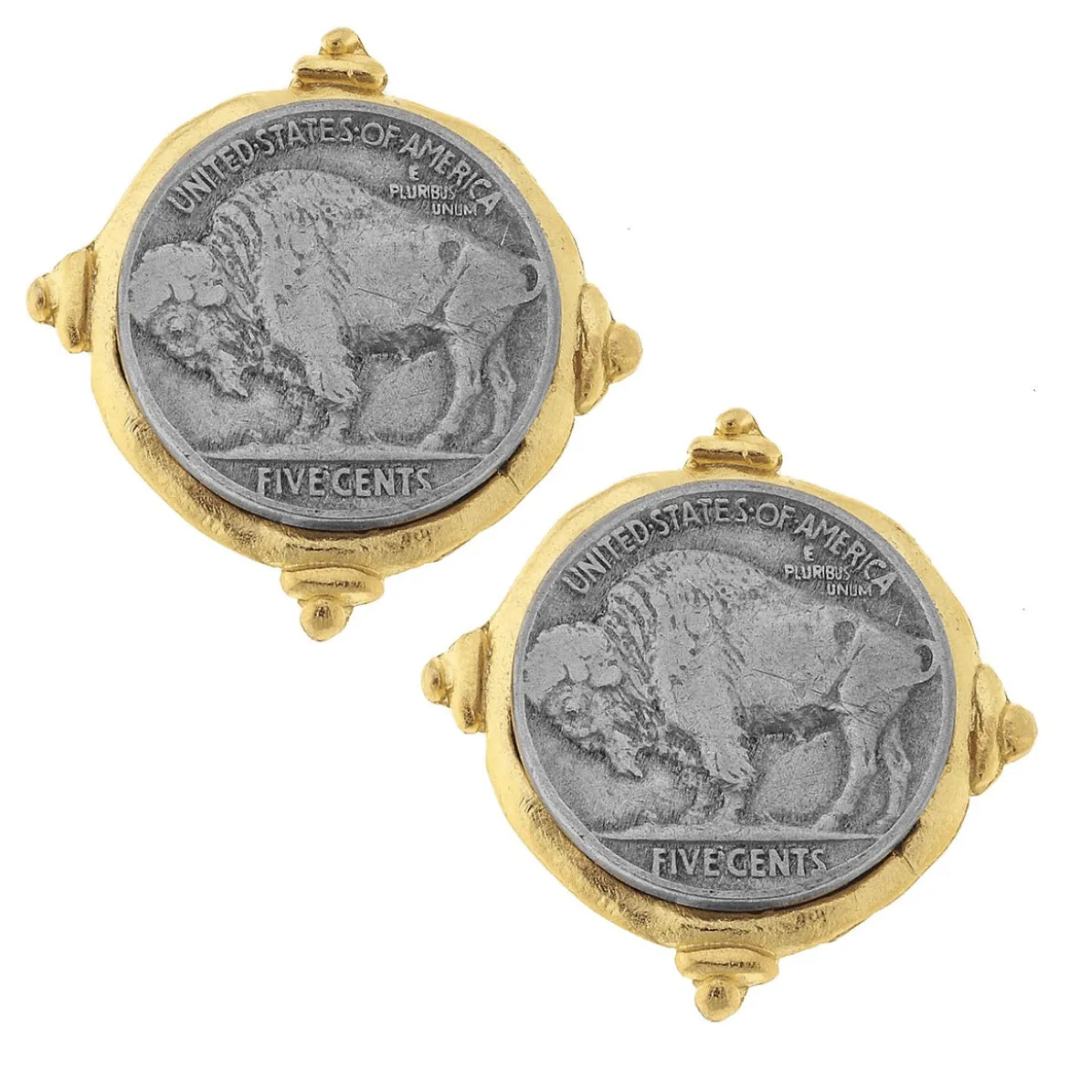 Buffalo Nickel Studs