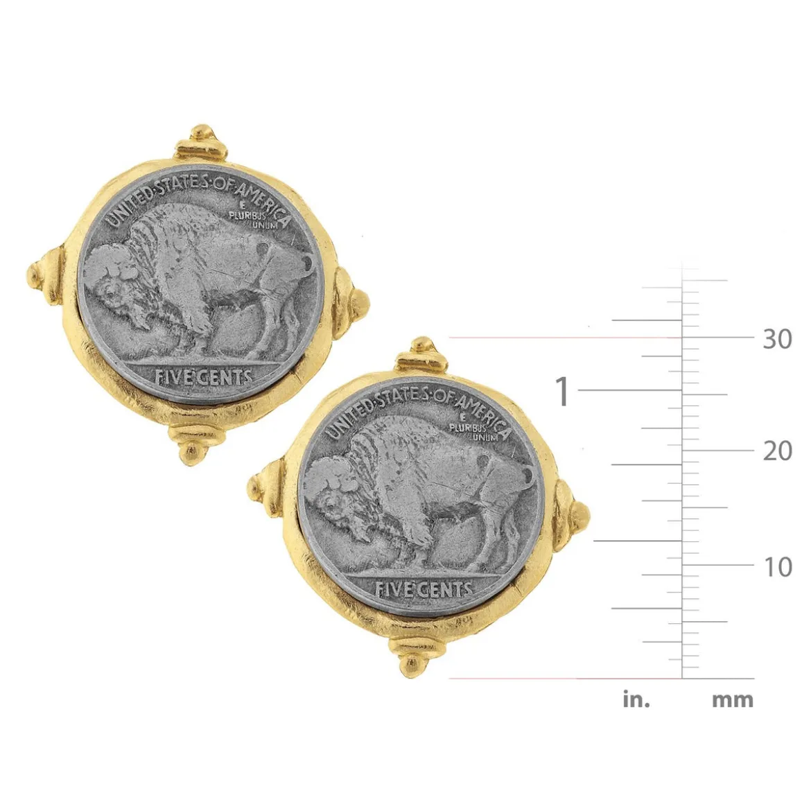Buffalo Nickel Studs