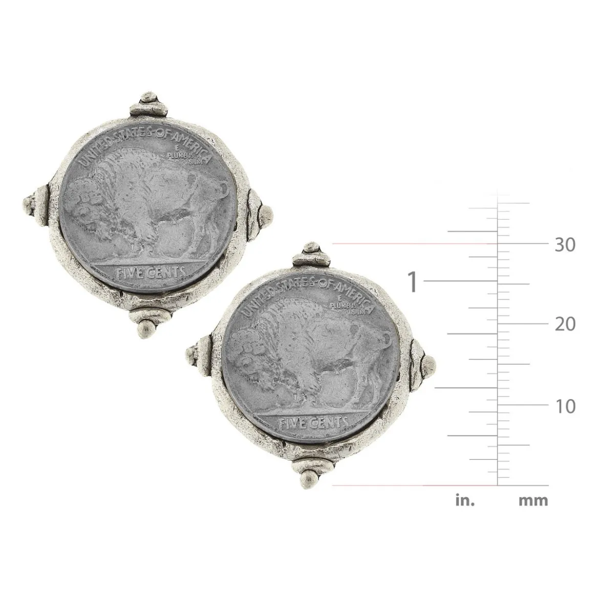 Buffalo Nickel Studs