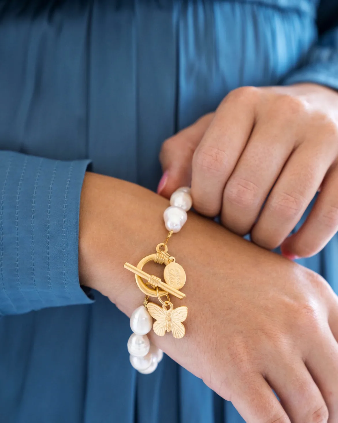 Butterfly Pearl Bracelet