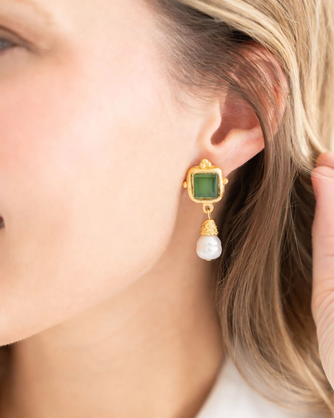Charlotte Pearl Drop Earrings