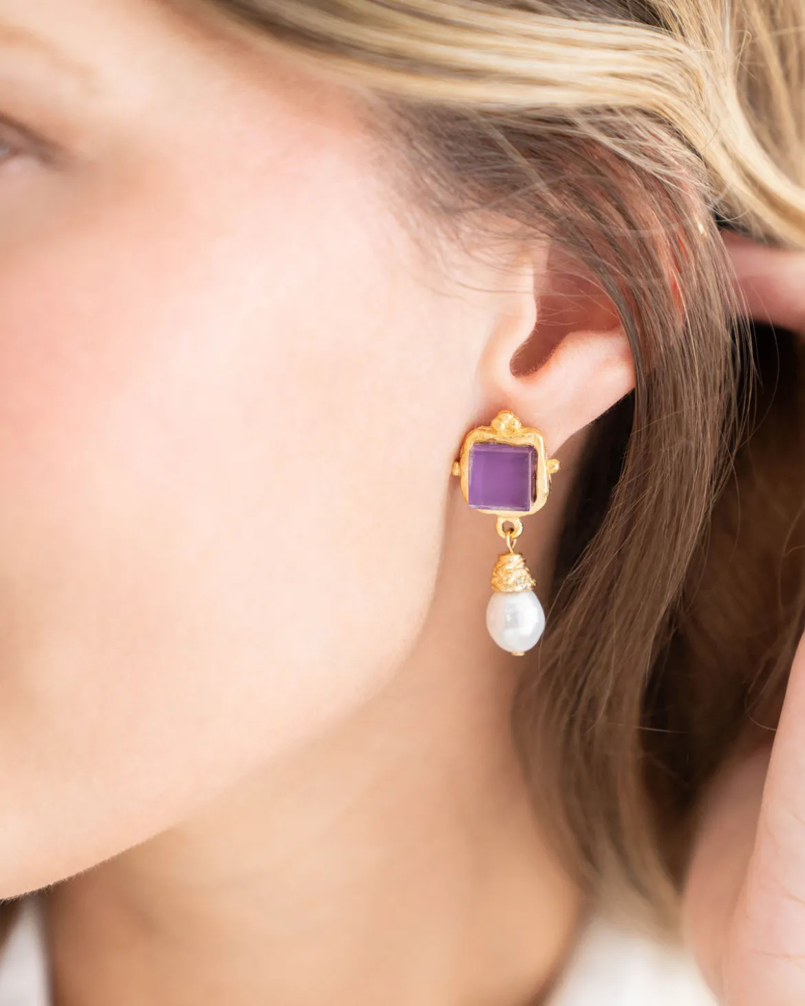 Charlotte Pearl Drop Earrings