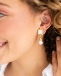 Charlotte Pearl Drop Earrings