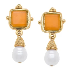 Charlotte Pearl Drop Earrings