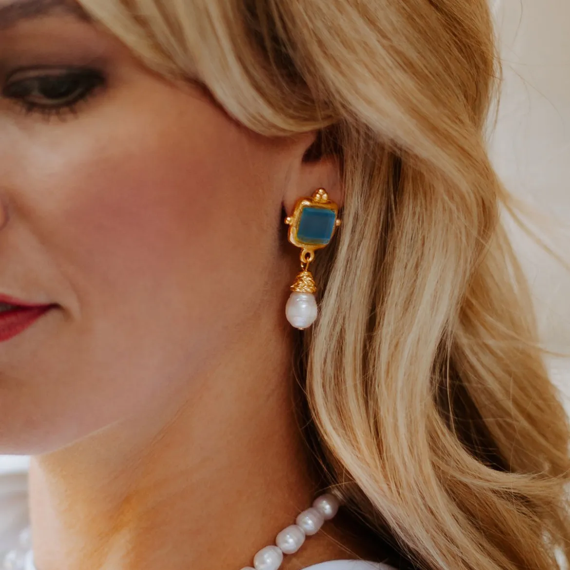 Charlotte Pearl Drop Earrings