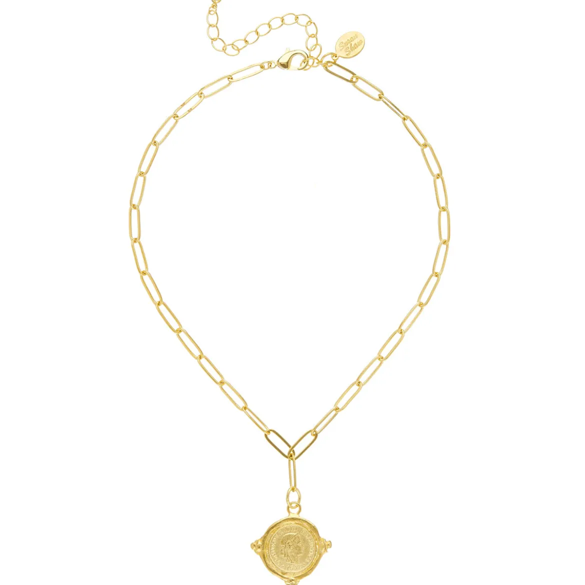 Coin Paperclip Necklace