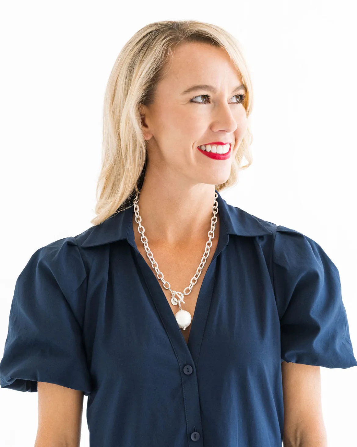 Cotton Pearl Toggle Necklace