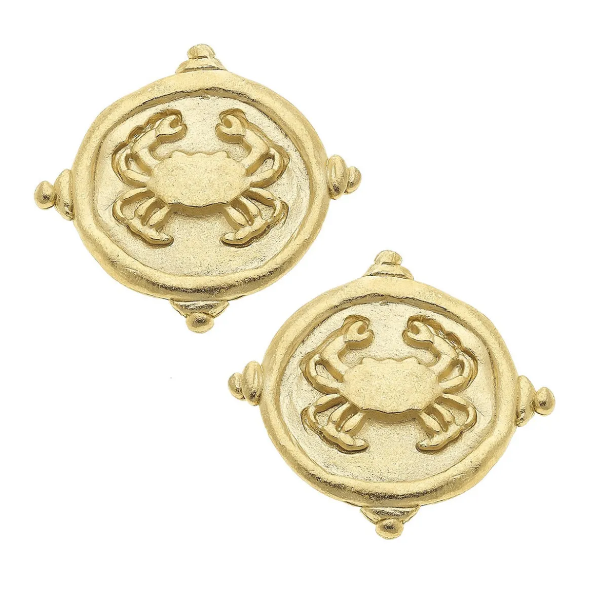 Crab Intaglio Studs