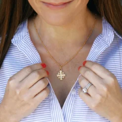 Dainty Jerusalem Cross Necklace
