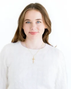 Dainty Tall Cross Necklace
