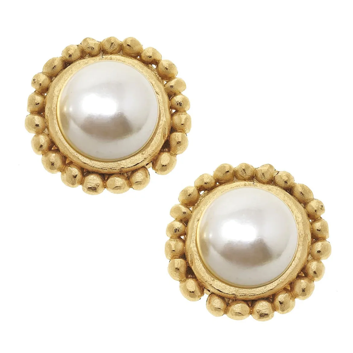 Dotted Pearl Studs