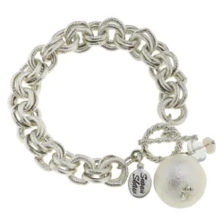 Double Link Cotton Pearl Bracelet