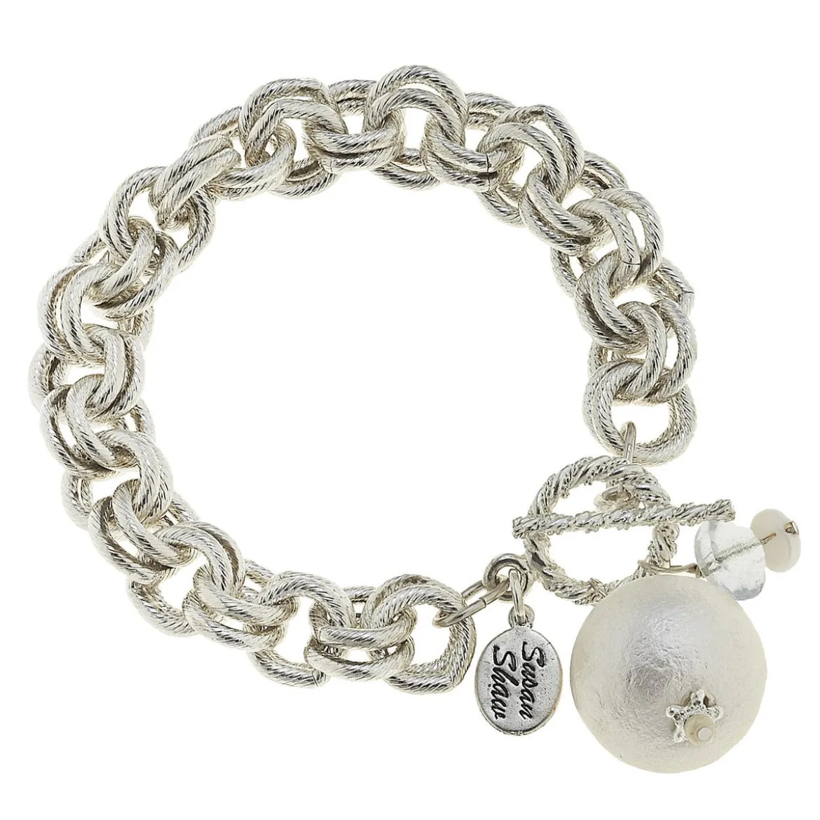 Double Link Cotton Pearl Bracelet