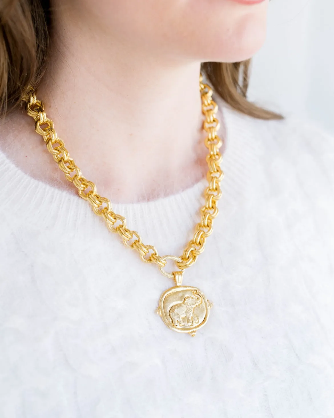 Elephant Intaglio Necklace
