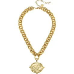 Elephant Intaglio Necklace