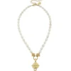 Fleur-de-Lis Intaglio Pearl Necklace