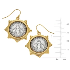 Florence Bee Coin Earrings
