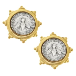 Florence Bee Coin Studs