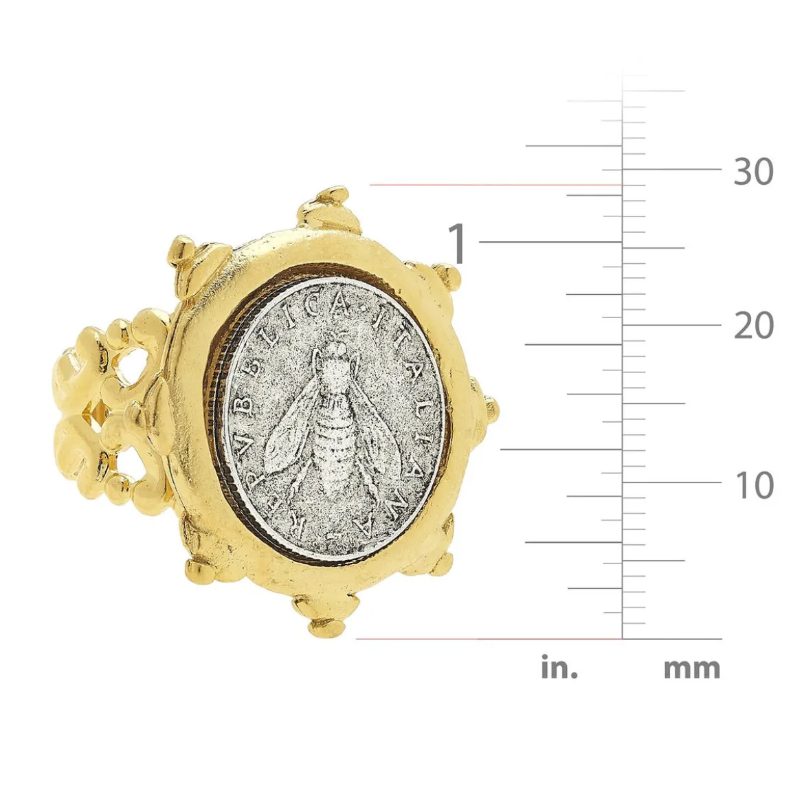 Florence Italian Bee Coin Ring
