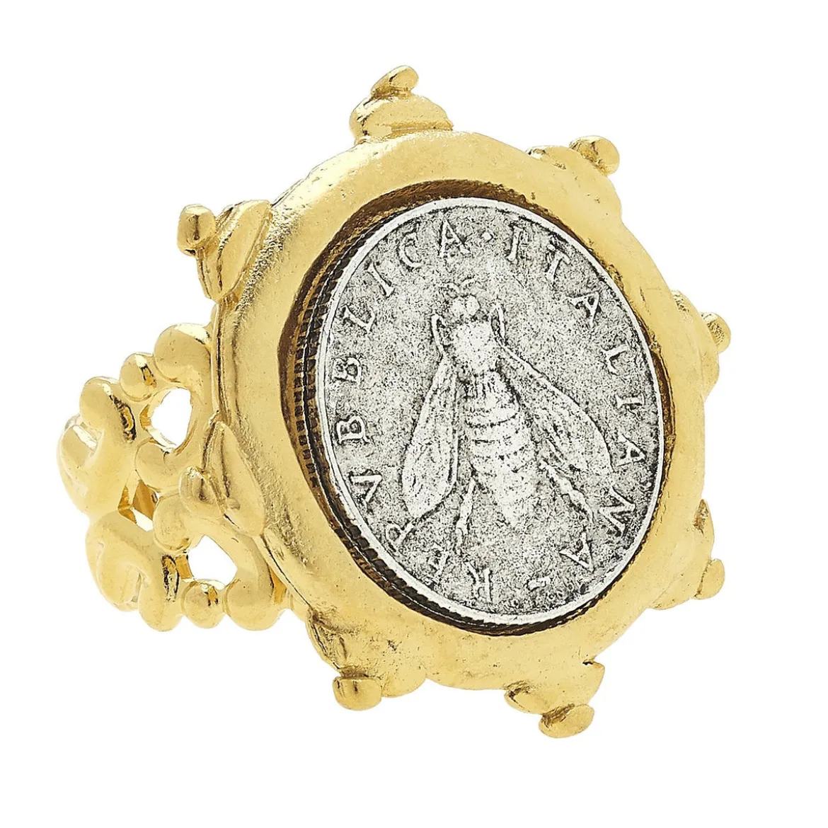 Florence Italian Bee Coin Ring