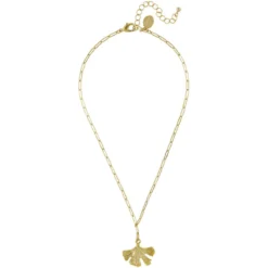 Ginkgo Paperclip Necklace
