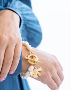 Ginkgo Pearl Bracelet