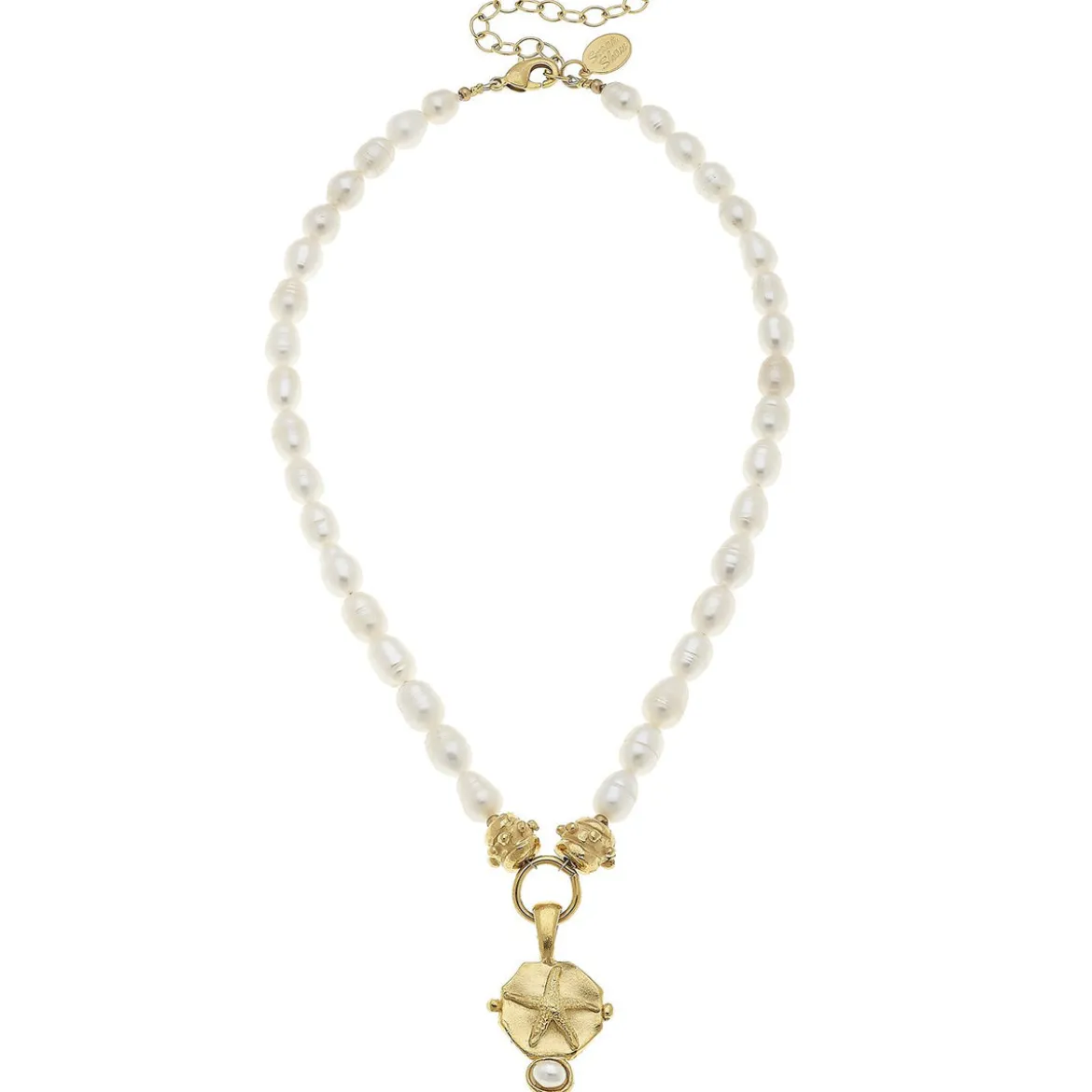 Gold Starfish Pearl Necklace