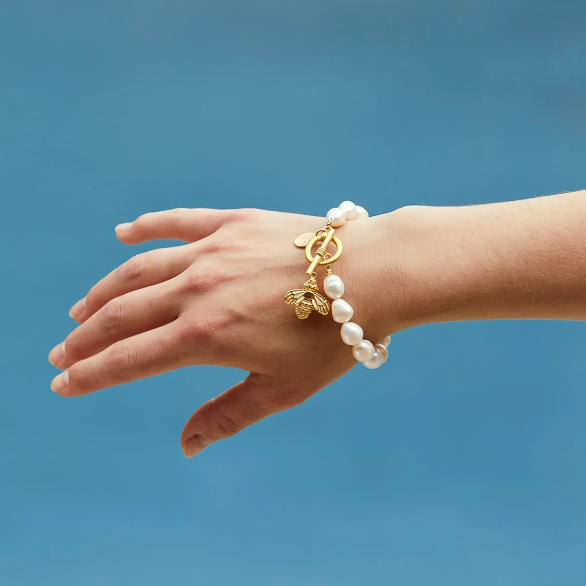 Honey Bee Pearl Bracelet