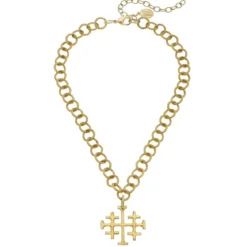 Jerusalem Cross Chain Necklace