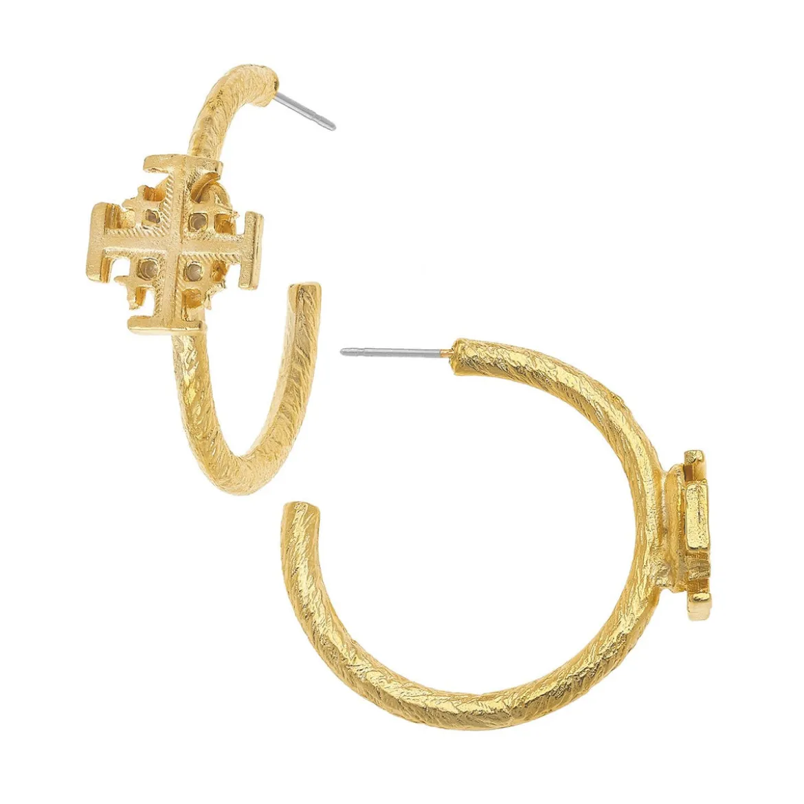 Jerusalem Cross Hoops