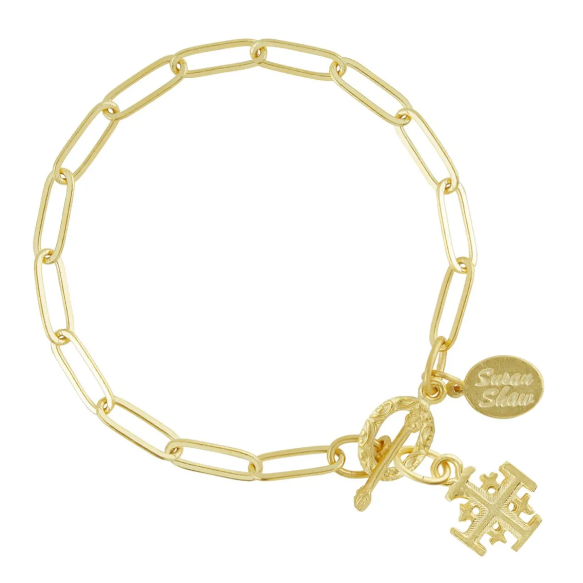 Jerusalem Cross Paperclip Bracelet
