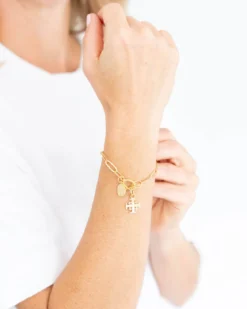 Jerusalem Cross Paperclip Bracelet