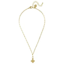 Jerusalem Cross Paperclip Necklace