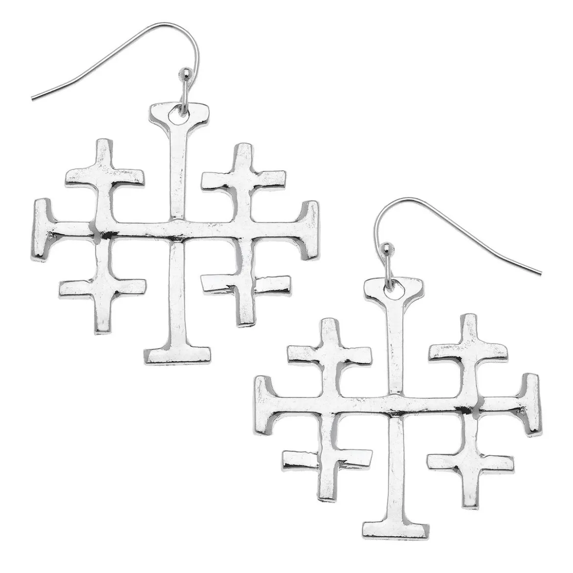 Large Jerusalem Cross Earrings