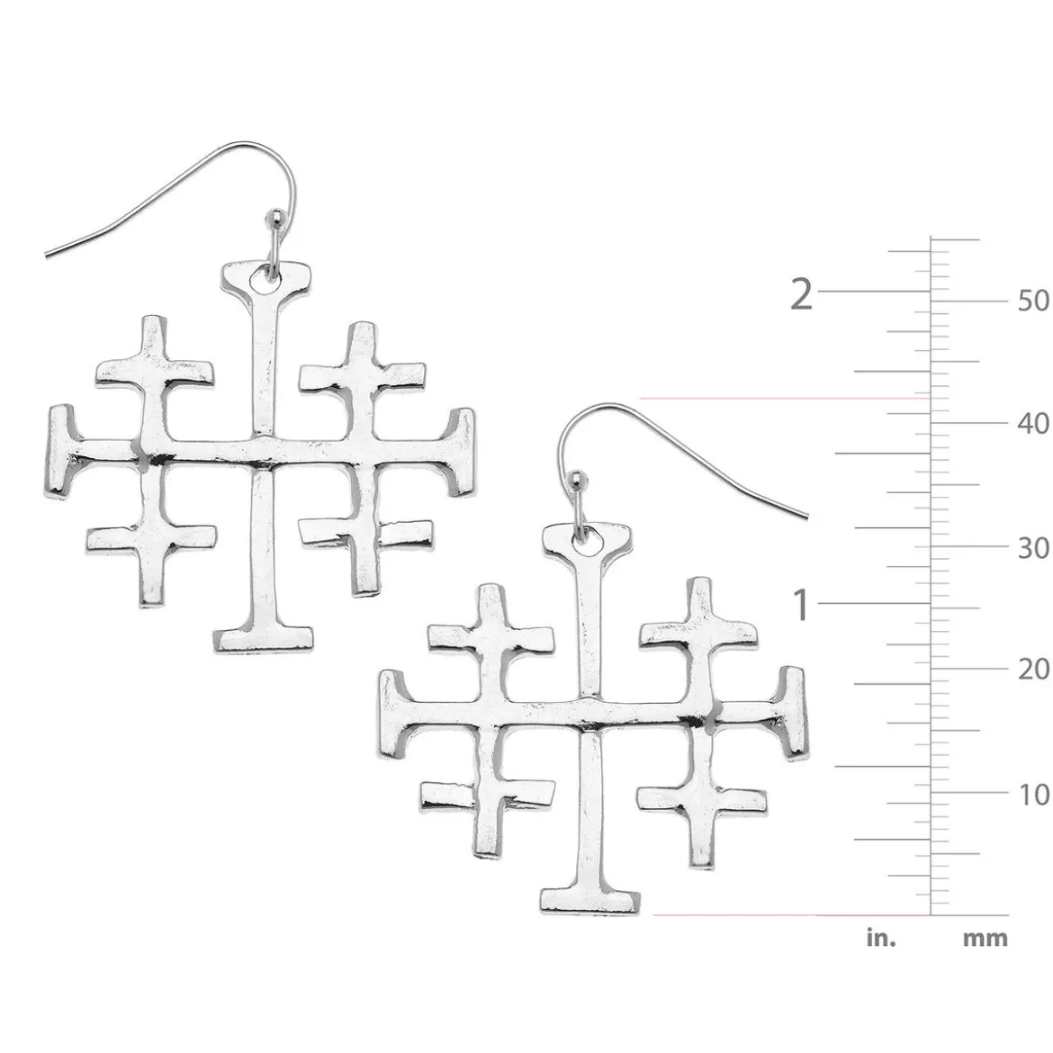 Large Jerusalem Cross Earrings