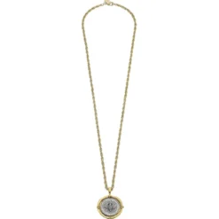 Long Coin Pendant Necklace