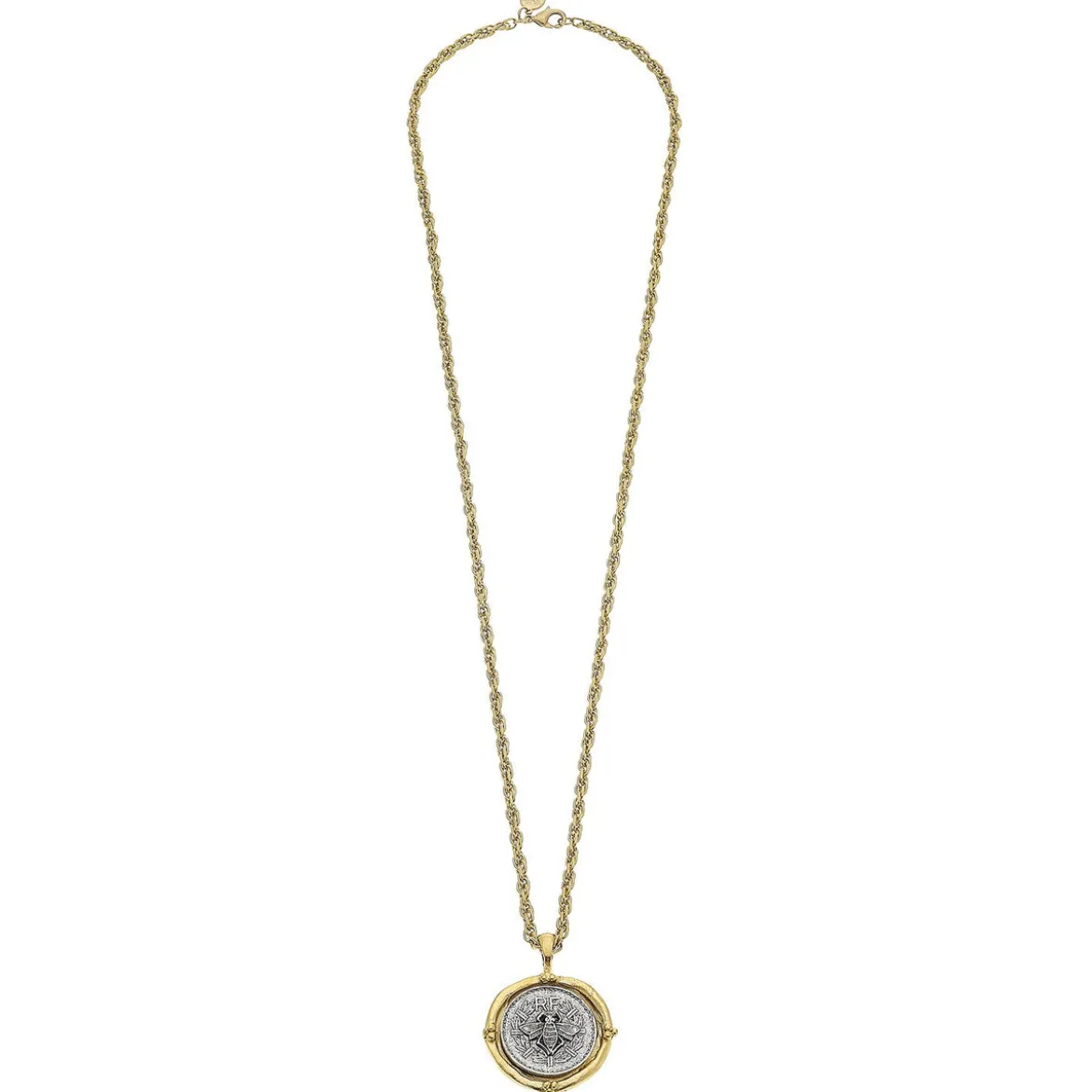 Long Coin Pendant Necklace