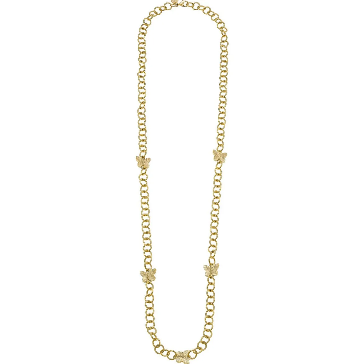 Long Linked Butterfly Chain Necklace