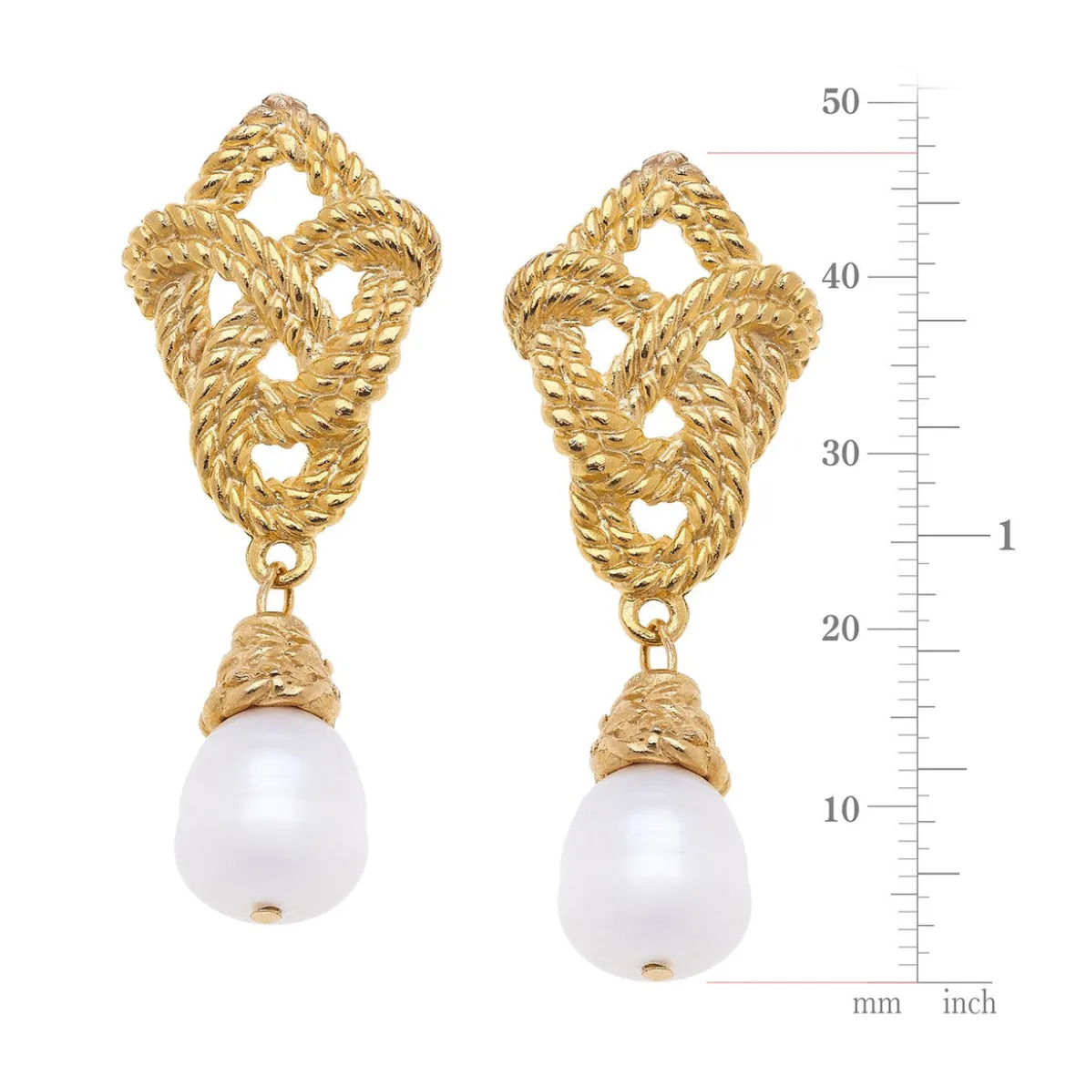 Love Knot Pearl Drop Earrings
