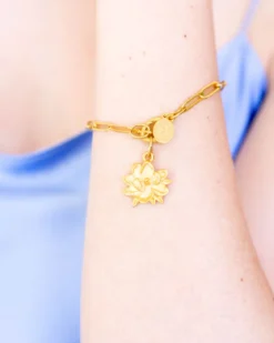 Magnolia Paperclip Bracelet