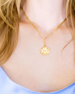 Magnolia Paperclip Necklace