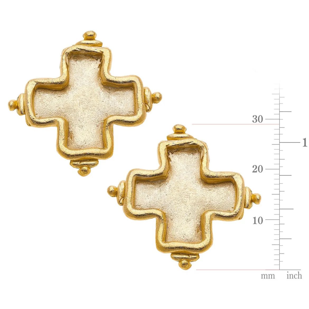 Mary Cross Studs